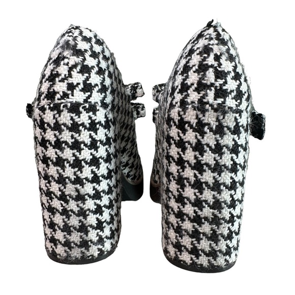 Steve Madden | Black and White Tweed Houndstooth Twice Mary Jane Pump Size 7 - Picture 8 of 10